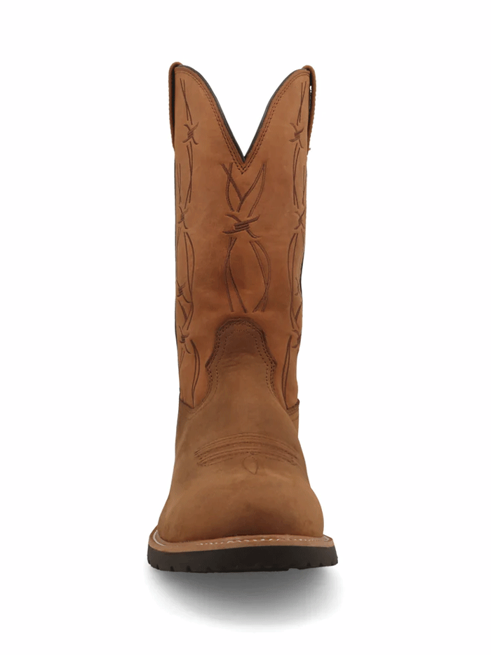 Twisted X MXBW009 Mens Waterproof Western Work Boot Brown front and side view. If you need any assistance with this item or the purchase of this item please call us at five six one seven four eight eight eight zero one Monday through Saturday 10:00a.m EST to 8:00 p.m EST 