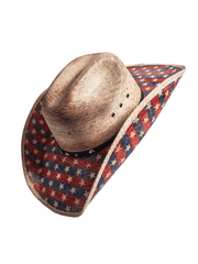 American Hat Makers PATRIOT Straw Western Hat Natural angle view. If you need any assistance with this item or the purchase of this item please call us at five six one seven four eight eight eight zero one Monday through Saturday 10:00a.m EST to 8:00 p.m EST