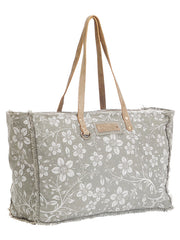 Myra Bag S-1473 Womens Chalky Weekender Bag Olive sside / front view. If you need any assistance with this item or the purchase of this item please call us at five six one seven four eight eight eight zero one Monday through Saturday 10:00a.m EST to 8:00 p.m EST