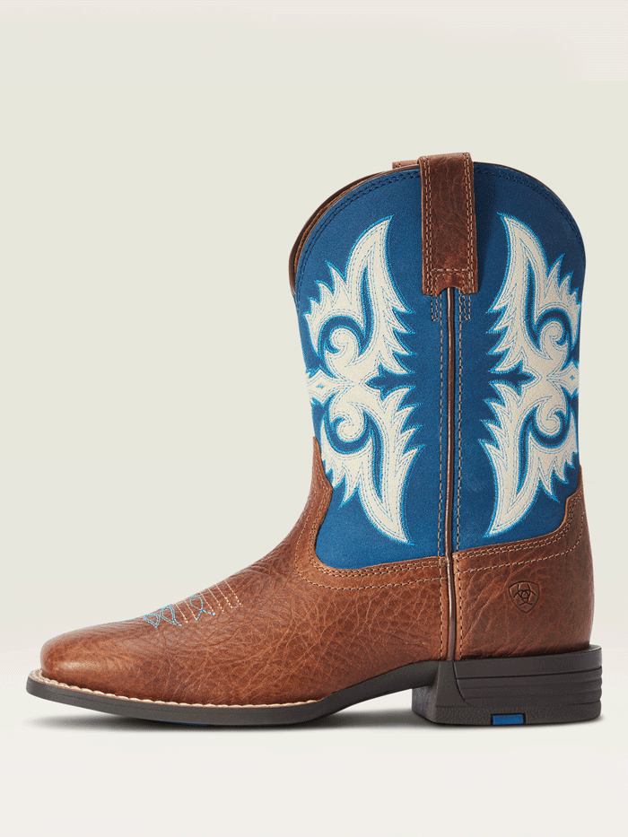 Ariat 10042597 Kids Lonestar Western Boot Ridge Red Dirt Road front and side view. If you need any assistance with this item or the purchase of this item please call us at five six one seven four eight eight eight zero one Monday through Saturday 10:00a.m EST to 8:00 p.m EST