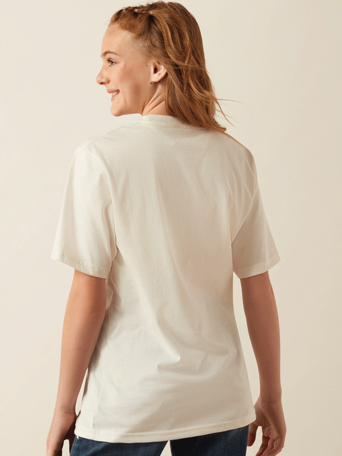 Ariat 10039646 Kids Chicken Love T-Shirt Antique White front view. If you need any assistance with this item or the purchase of this item please call us at five six one seven four eight eight eight zero one Monday through Saturday 10:00a.m EST to 8:00 p.m EST