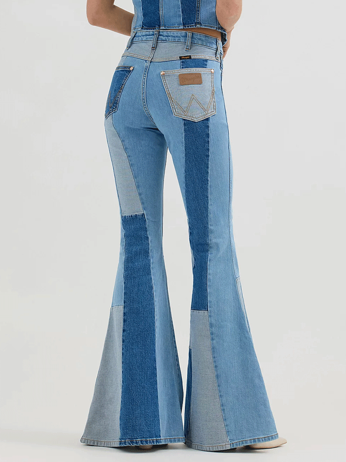 Wrangler 112360688 Womens X Lainey Wilson Patchwork Bell Bottoms Blue front. If you need any assistance with this item or the purchase of this item please call us at five six one seven four eight eight eight zero one Monday through Saturday 10:00a.m EST to 8:00 p.m EST


