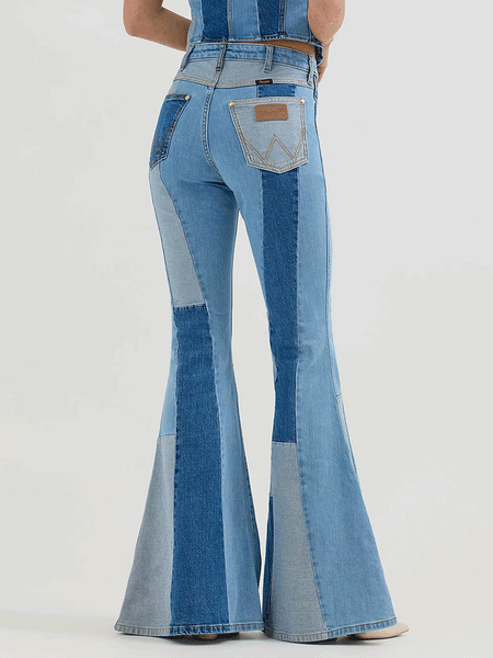 Wrangler 112360688 Womens X Lainey Wilson Patchwork Bell Bottoms Blue back. If you need any assistance with this item or the purchase of this item please call us at five six one seven four eight eight eight zero one Monday through Saturday 10:00a.m EST to 8:00 p.m EST

