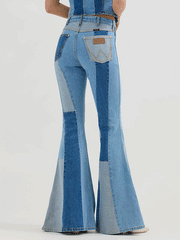 Wrangler 112360688 Womens X Lainey Wilson Patchwork Bell Bottoms Blue back. If you need any assistance with this item or the purchase of this item please call us at five six one seven four eight eight eight zero one Monday through Saturday 10:00a.m EST to 8:00 p.m EST

