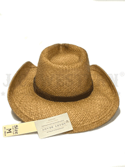 Shady Brady HARDY 1DW51 Snake Skin Band Straw Hat Natural back view. If you need any assistance with this item or the purchase of this item please call us at five six one seven four eight eight eight zero one Monday through Saturday 10:00a.m EST to 8:00 p.m EST