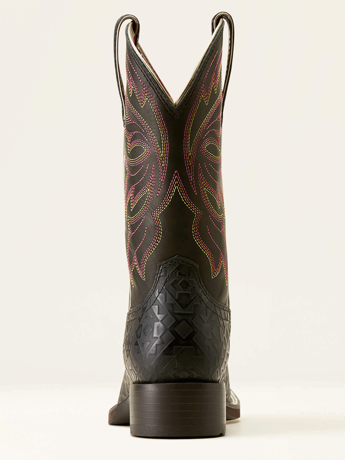 Ariat 10050885 Womens Buckley Western Boot Blanket Emboss Black front and side view. If you need any assistance with this item or the purchase of this item please call us at five six one seven four eight eight eight zero one Monday through Saturday 10:00a.m EST to 8:00 p.m EST