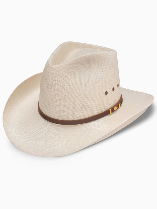 Resistol RSBGSP-503481 BIG SPENDER Straw Hat Natural side / front view. If you need any assistance with this item or the purchase of this item please call us at five six one seven four eight eight eight zero one Monday through Saturday 10:00a.m EST to 8:00 p.m EST