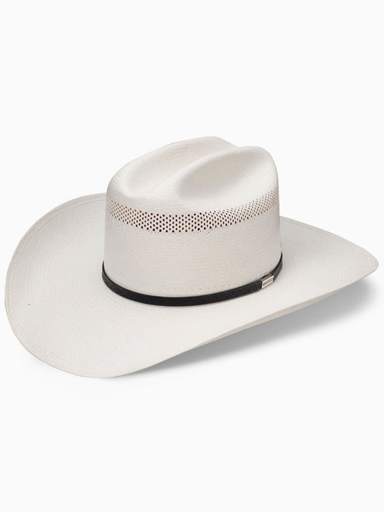 Resistol RSRNRD-304281 RANCH ROAD George Strait Collection 10X Straw Hat Natural side / front view. If you need any assistance with this item or the purchase of this item please call us at five six one seven four eight eight eight zero one Monday through Saturday 10:00a.m EST to 8:00 p.m EST