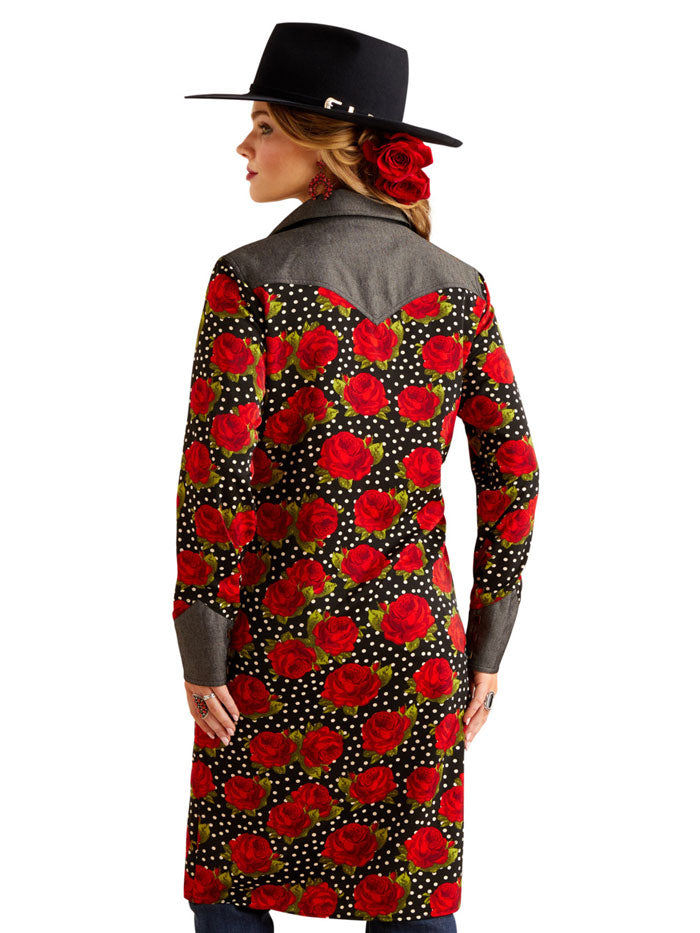 Ariat 10048672 Womens Rodeo Quincy Dress Punchy Polka Dot front view. If you need any assistance with this item or the purchase of this item please call us at five six one seven four eight eight eight zero one Monday through Saturday 10:00a.m EST to 8:00 p.m EST