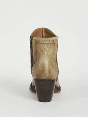 Lucchese M6011 Womens KARLA Studded Bootie Pearl Bone back view. If you need any assistance with this item or the purchase of this item please call us at five six one seven four eight eight eight zero one Monday through Saturday 10:00a.m EST to 8:00 p.m EST