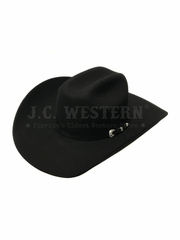 Serratelli BEAUMONT414BK 6X Felt Western Hat Black front and side view. If you need any assistance with this item or the purchase of this item please call us at five six one seven four eight eight eight zero one Monday through Saturday 10:00a.m EST to 8:00 p.m EST