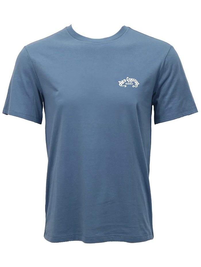 Hooey HT1832DE Mens Bad Company T-Shirt Denim back view. If you need any assistance with this item or the purchase of this item please call us at five six one seven four eight eight eight zero one Monday through Saturday 10:00a.m EST to 8:00 p.m EST