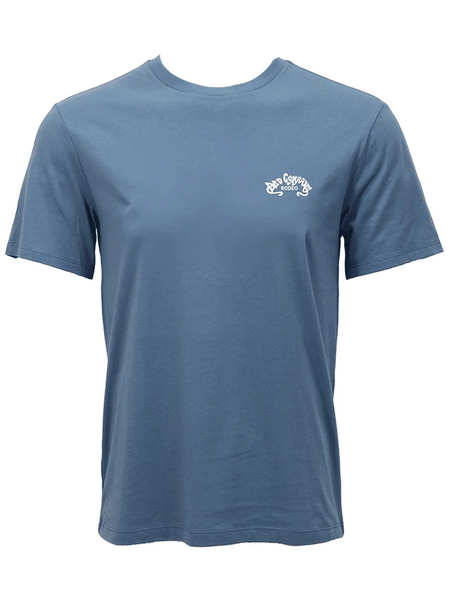 Hooey HT1832DE Mens Bad Company T-Shirt Denim front view. If you need any assistance with this item or the purchase of this item please call us at five six one seven four eight eight eight zero one Monday through Saturday 10:00a.m EST to 8:00 p.m EST