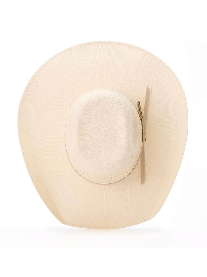 Seager SEA11796 FREEHAND 4X Straw Hat Ivory side / front view. If you need any assistance with this item or the purchase of this item please call us at five six one seven four eight eight eight zero one Monday through Saturday 10:00a.m EST to 8:00 p.m EST