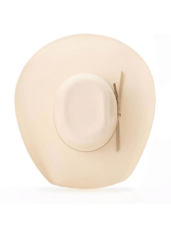 Seager SEA11796 FREEHAND 4X Straw Hat Ivory view from above. If you need any assistance with this item or the purchase of this item please call us at five six one seven four eight eight eight zero one Monday through Saturday 10:00a.m EST to 8:00 p.m EST