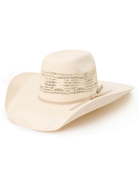 Seager SEA11796 FREEHAND 4X Straw Hat Ivory side / front view. If you need any assistance with this item or the purchase of this item please call us at five six one seven four eight eight eight zero one Monday through Saturday 10:00a.m EST to 8:00 p.m EST