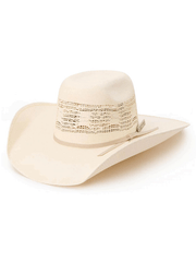 Seager SEA11796 FREEHAND 4X Straw Hat Ivory side / front view. If you need any assistance with this item or the purchase of this item please call us at five six one seven four eight eight eight zero one Monday through Saturday 10:00a.m EST to 8:00 p.m EST