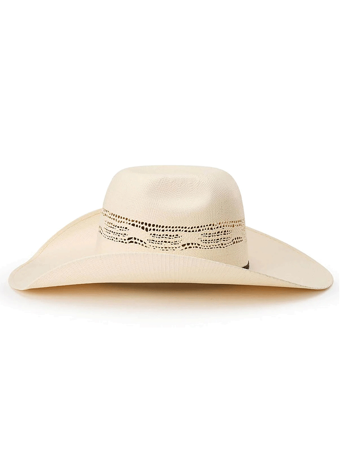 Seager SEA11790 NEW MONEY 4X Straw Hat Ivory side / front view. If you need any assistance with this item or the purchase of this item please call us at five six one seven four eight eight eight zero one Monday through Saturday 10:00a.m EST to 8:00 p.m EST