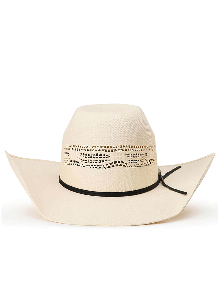 Seager SEA11790 NEW MONEY 4X Straw Hat Ivory side / front view. If you need any assistance with this item or the purchase of this item please call us at five six one seven four eight eight eight zero one Monday through Saturday 10:00a.m EST to 8:00 p.m EST