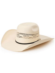 Seager SEA11790 NEW MONEY 4X Straw Hat Ivory side / front view. If you need any assistance with this item or the purchase of this item please call us at five six one seven four eight eight eight zero one Monday through Saturday 10:00a.m EST to 8:00 p.m EST