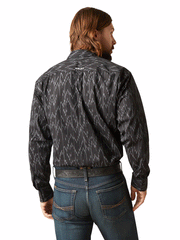 Ariat 10046217 Mens Shea Snap Classic Fit Long Sleeve Shirt Black back view. If you need any assistance with this item or the purchase of this item please call us at five six one seven four eight eight eight zero one Monday through Saturday 10:00a.m EST to 8:00 p.m EST