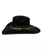 Resistol RWTMPE-914407 TEMPE 3X Western Felt Hat Black side view. If you need any assistance with this item or the purchase of this item please call us at five six one seven four eight eight eight zero one Monday through Saturday 10:00a.m EST to 8:00 p.m EST