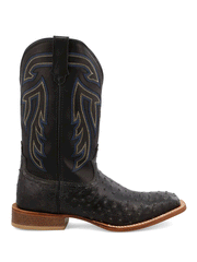 Twisted X MRSL045 Mens Ruff Stock Square Toe Ostrich Boot Black side view. If you need any assistance with this item or the purchase of this item please call us at five six one seven four eight eight eight zero one Monday through Saturday 10:00a.m EST to 8:00 p.m EST