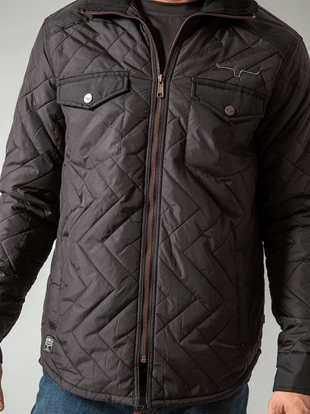 Kimes Ranch SKINK-BLK Mens Classic Quilted Jacket Black front view. If you need any assistance with this item or the purchase of this item please call us at five six one seven four eight eight eight zero one Monday through Saturday 10:00a.m EST to 8:00 p.m EST