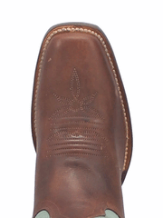 Dan Post DP4097 Womens TAMRA Leather Boot Brown toe view from above. If you need any assistance with this item or the purchase of this item please call us at five six one seven four eight eight eight zero one Monday through Saturday 10:00a.m EST to 8:00 p.m EST