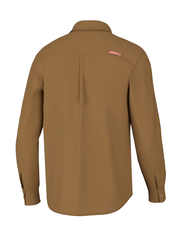 Local Boy Outfitters L1300014-ROK Mens Sportsmans Shacket Rustic Oak back view.If you need any assistance with this item or the purchase of this item please call us at five six one seven four eight eight eight zero one Monday through Saturday 10:00a.m EST to 8:00 p.m EST