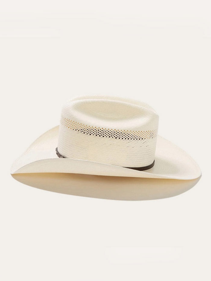 Stetson SSLOBO-304281 LOBO 10X Straw Hat Natural front / side view. If you need any assistance with this item or the purchase of this item please call us at five six one seven four eight eight eight zero one Monday through Saturday 10:00a.m EST to 8:00 p.m EST