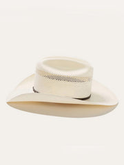 Stetson SSLOBO-304281 LOBO 10X Straw Hat Natural side view. If you need any assistance with this item or the purchase of this item please call us at five six one seven four eight eight eight zero one Monday through Saturday 10:00a.m EST to 8:00 p.m EST