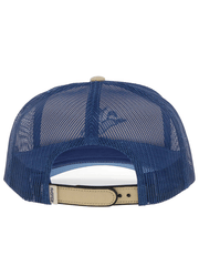 Hooey 4044T-TNNV WHIT High Profile Snapback Trucker Hat Tan And Navy back view. If you need any assistance with this item or the purchase of this item please call us at five six one seven four eight eight eight zero one Monday through Saturday 10:00a.m EST to 8:00 p.m EST
