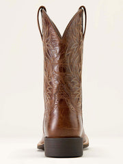 Ariat 10063836 Mens Sport Wide Square Toe Western Boot Dark Tan back view. If you need any assistance with this item or the purchase of this item please call us at five six one seven four eight eight eight zero one Monday through Saturday 10:00a.m EST to 8:00 p.m EST
