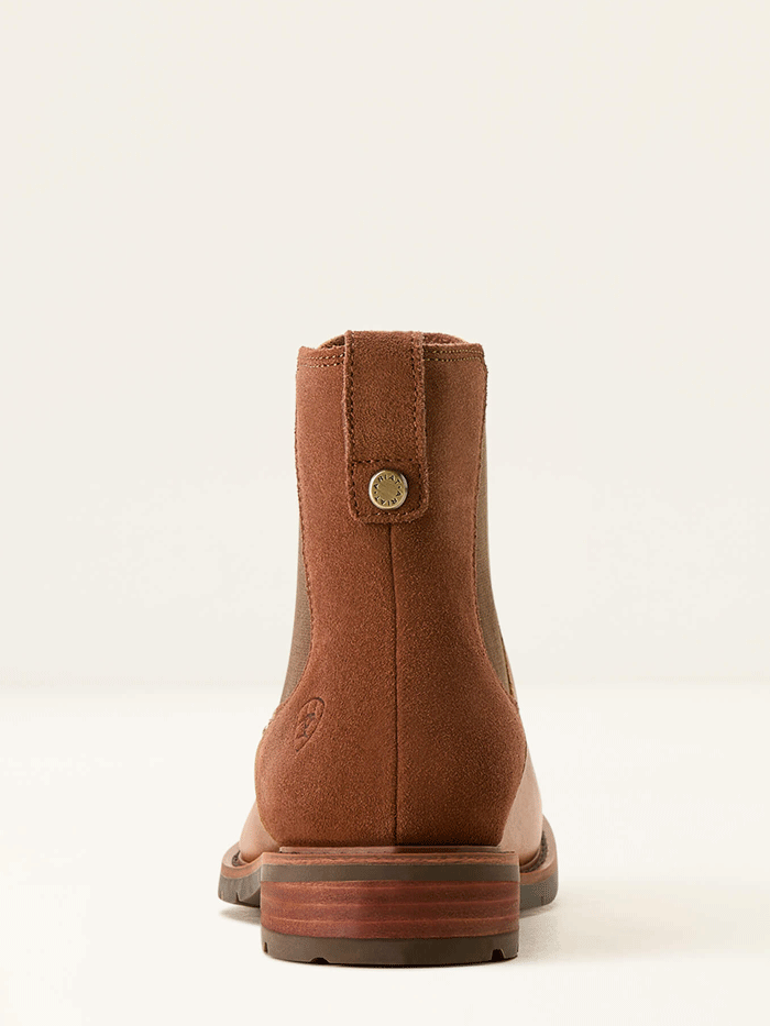 Ariat 10053727 Womens Wexford Chelsea Ankle Boot Metallic Pearl Polo Brown front and side view. If you need any assistance with this item or the purchase of this item please call us at five six one seven four eight eight eight zero one Monday through Saturday 10:00a.m EST to 8:00 p.m EST

