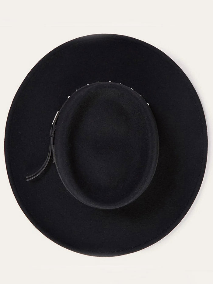 Stetson SWBKHK-783207 BLACK HAWK Outdoor Crushable Felt Hat Black front view. If you need any assistance with this item or the purchase of this item please call us at five six one seven four eight eight eight zero one Monday through Saturday 10:00a.m EST to 8:00 p.m EST