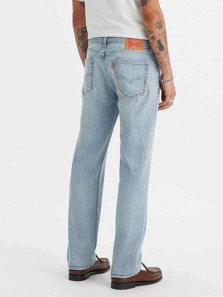 Levi's 005141867 Mens Straight Fit Stretch Jeans Only Wish Adv Medium Wash back view. If you need any assistance with this item or the purchase of this item please call us at five six one seven four eight eight eight zero one Monday through Saturday 10:00a.m EST to 8:00 p.m EST