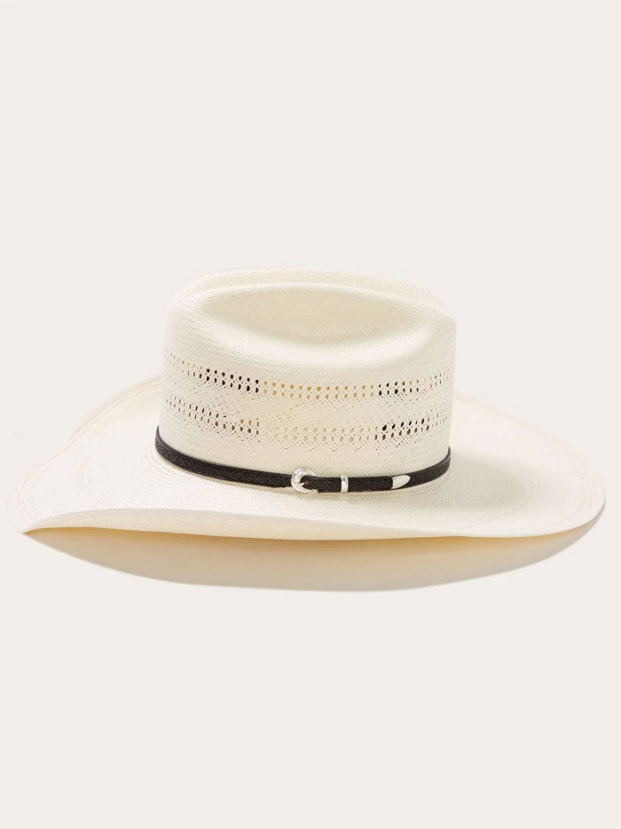 Stetson SSSTPT-684481 SOUTHPOINT 10X Straw Hat Natural side / front view. If you need any assistance with this item or the purchase of this item please call us at five six one seven four eight eight eight zero one Monday through Saturday 10:00a.m EST to 8:00 p.m EST