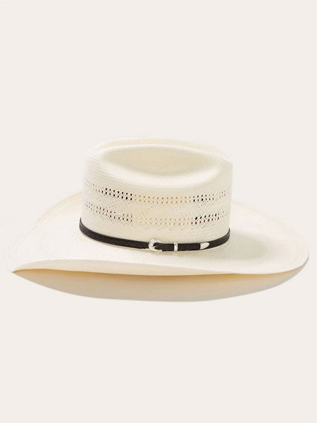 Stetson SSSTPT-684481 SOUTHPOINT 10X Straw Hat Natural side view. If you need any assistance with this item or the purchase of this item please call us at five six one seven four eight eight eight zero one Monday through Saturday 10:00a.m EST to 8:00 p.m EST