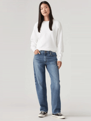 Levi's A35100037 Womens '94 Baggy Jeans Worn Memory full front view. If you need any assistance with this item or the purchase of this item please call us at five six one seven four eight eight eight zero one Monday through Saturday 10:00a.m EST to 8:00 p.m EST

