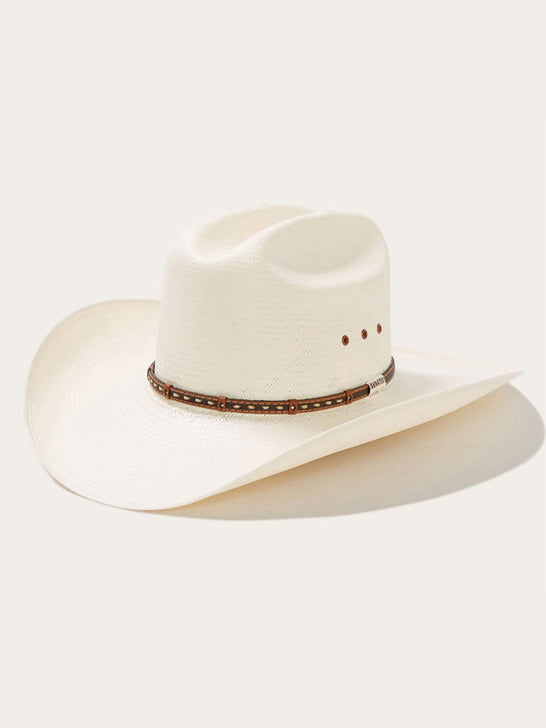 Stetson SSGNFT-664281 GUNFIGHTER 10X Straw Hat Natural front / side view. If you need any assistance with this item or the purchase of this item please call us at five six one seven four eight eight eight zero one Monday through Saturday 10:00a.m EST to 8:00 p.m EST