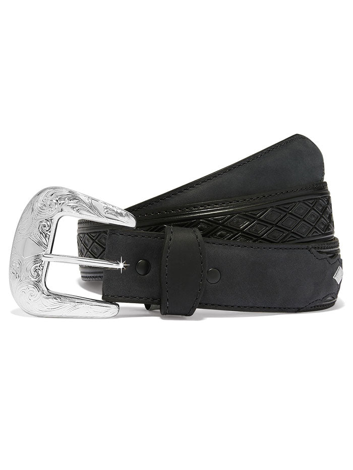 Brighton C14183 Mens Diamond Ridge Belt Black front view. If you need any assistance with this item or the purchase of this item please call us at five six one seven four eight eight eight zero one Monday through Saturday 10:00a.m EST to 8:00 p.m EST