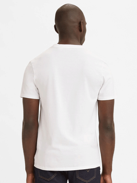 Levis 177830140 Mens Classic Logo T-Shirt White back view. If you need any assistance with this item or the purchase of this item please call us at five six one seven four eight eight eight zero one Monday through Saturday 10:00a.m EST to 8:00 p.m EST