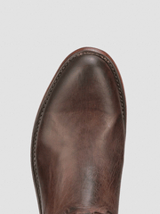 Lucchese CL6510.C2 Mens Sunset Roper Chocolate toe view from above. If you need any assistance with this item or the purchase of this item please call us at five six one seven four eight eight eight zero one Monday through Saturday 10:00a.m EST to 8:00 p.m EST