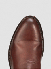 Lucchese CL6503.C2 Mens Sunset Roper Tan Ranch Hand toe view from above. If you need any assistance with this item or the purchase of this item please call us at five six one seven four eight eight eight zero one Monday through Saturday 10:00a.m EST to 8:00 p.m EST