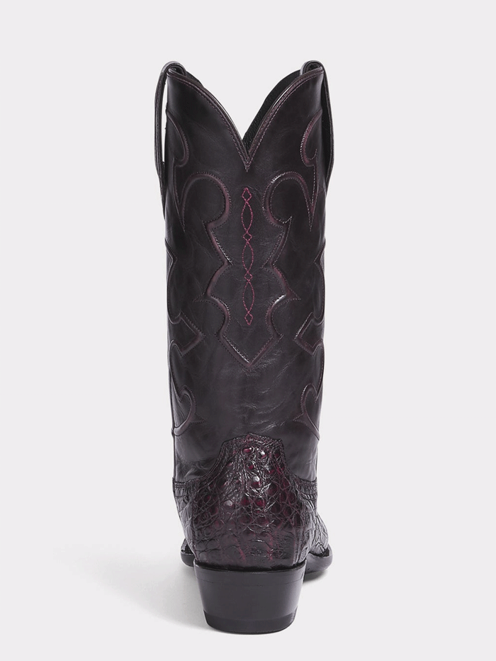 Lucchese M1637.14 Mens CHARLES Belly Caiman Boots Black Cherry front and outter side view. If you need any assistance with this item or the purchase of this item please call us at five six one seven four eight eight eight zero one Monday through Saturday 10:00a.m EST to 8:00 p.m EST

