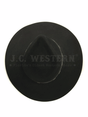 Serratelli VAIL 4X Felt Western Hat Black top view. If you need any assistance with this item or the purchase of this item please call us at five six one seven four eight eight eight zero one Monday through Saturday 10:00a.m EST to 8:00 p.m EST