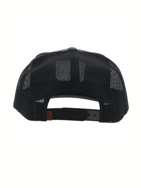 Hooey 4042T-GYBK RIGGIN Roughy High Profile Snapback Trucker Hat Grey And Black back view. If you need any assistance with this item or the purchase of this item please call us at five six one seven four eight eight eight zero one Monday through Saturday 10:00a.m EST to 8:00 p.m EST