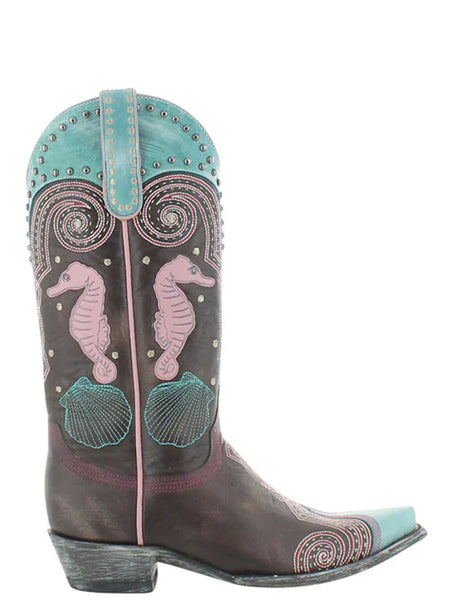 Old Gringo L4118-3 Womens SIA Leather Boot Chocolate side view. If you need any assistance with this item or the purchase of this item please call us at five six one seven four eight eight eight zero one Monday through Saturday 10:00a.m EST to 8:00 p.m EST