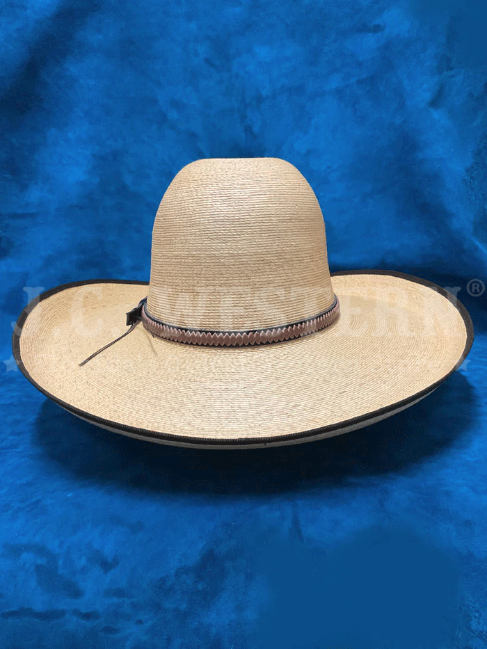SunBody HMGGOLD Golden Gus Palm Hat Natural side and front view. If you need any assistance with this item or the purchase of this item please call us at five six one seven four eight eight eight zero one Monday through Saturday 10:00a.m EST to 8:00 p.m EST